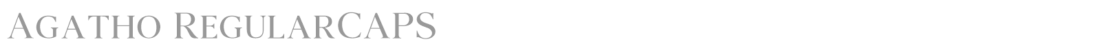 Agatho font preview